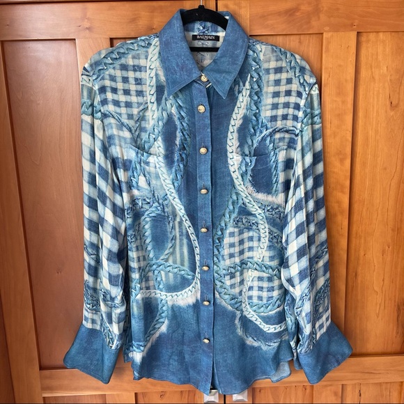 Balmain printed silk tunic top - Picture 1 of 9